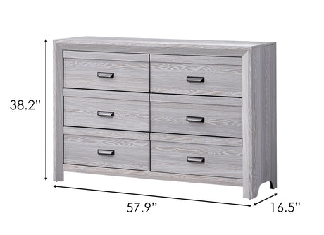 Adelaide Drift Gray Upholstered King Panel Bed angled view