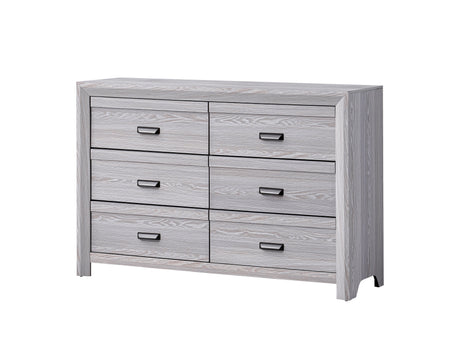 Adelaide Gray upholstered full panel bed front view