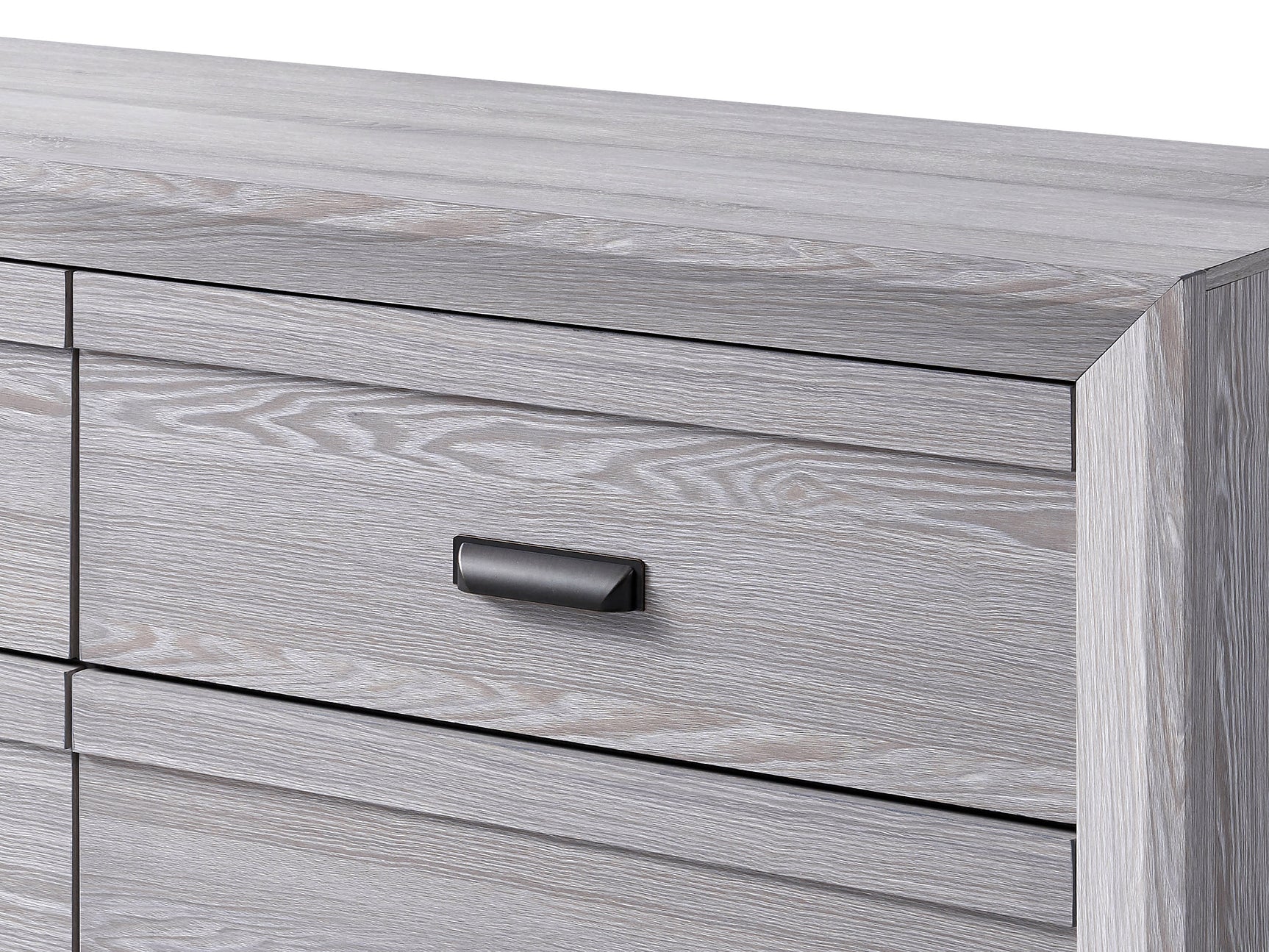Adelaide Gray upholstered full panel bed front view