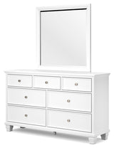 Fortman White Panel Storage Bedroom Set angled view