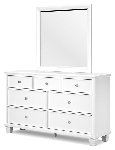 Fortman White Panel Storage Bedroom Set angled view