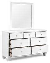 Fortman White Panel Storage Bedroom Set angled view