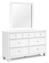 Fortman White Panel Bedroom Set angled view