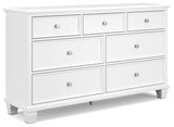 Fortman White Dresser angled side view