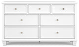 Fortman White Dresser head-on view