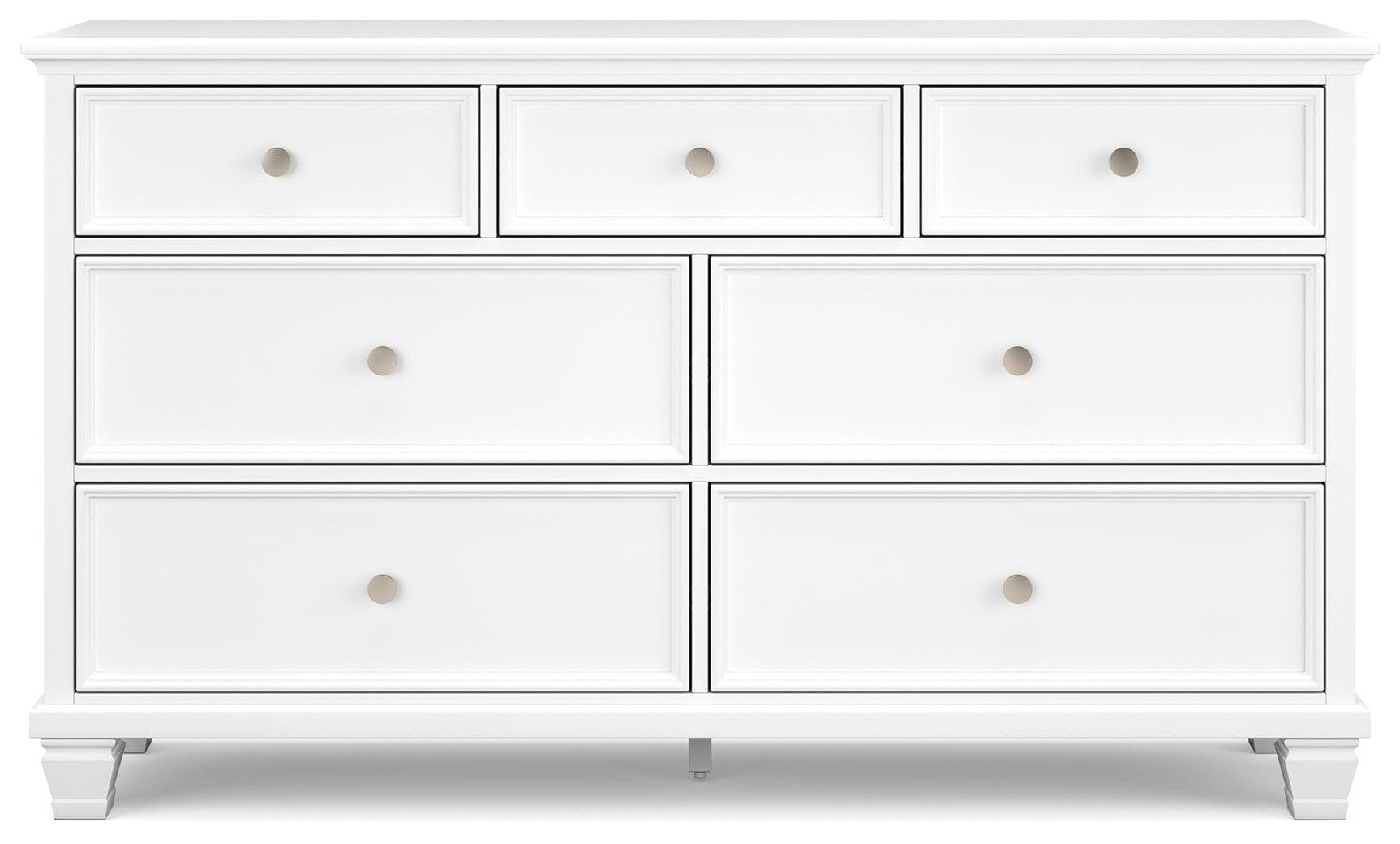 Fortman White Dresser head-on view