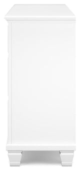 Fortman White Dresser side alternate angle