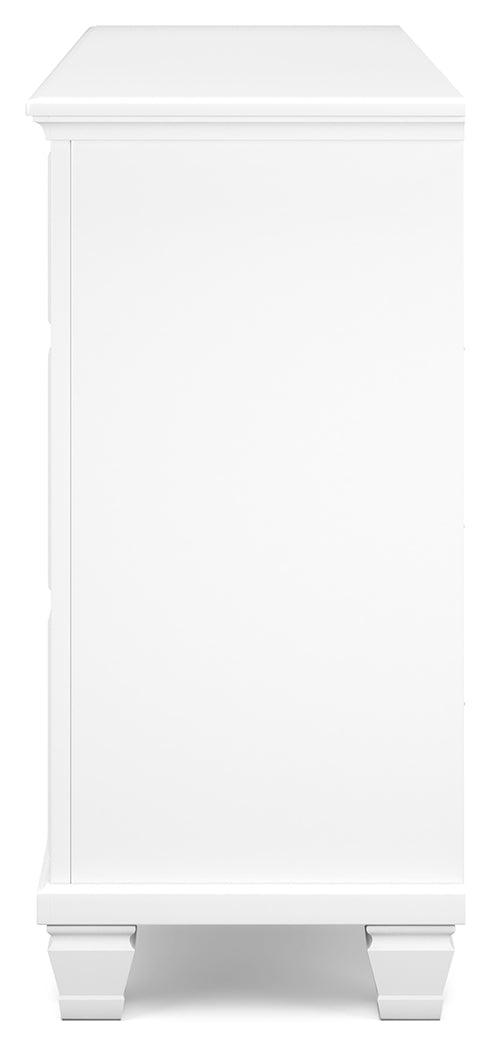 Fortman White Dresser side alternate angle