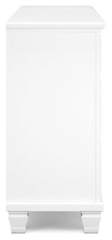 Fortman White Dresser side view