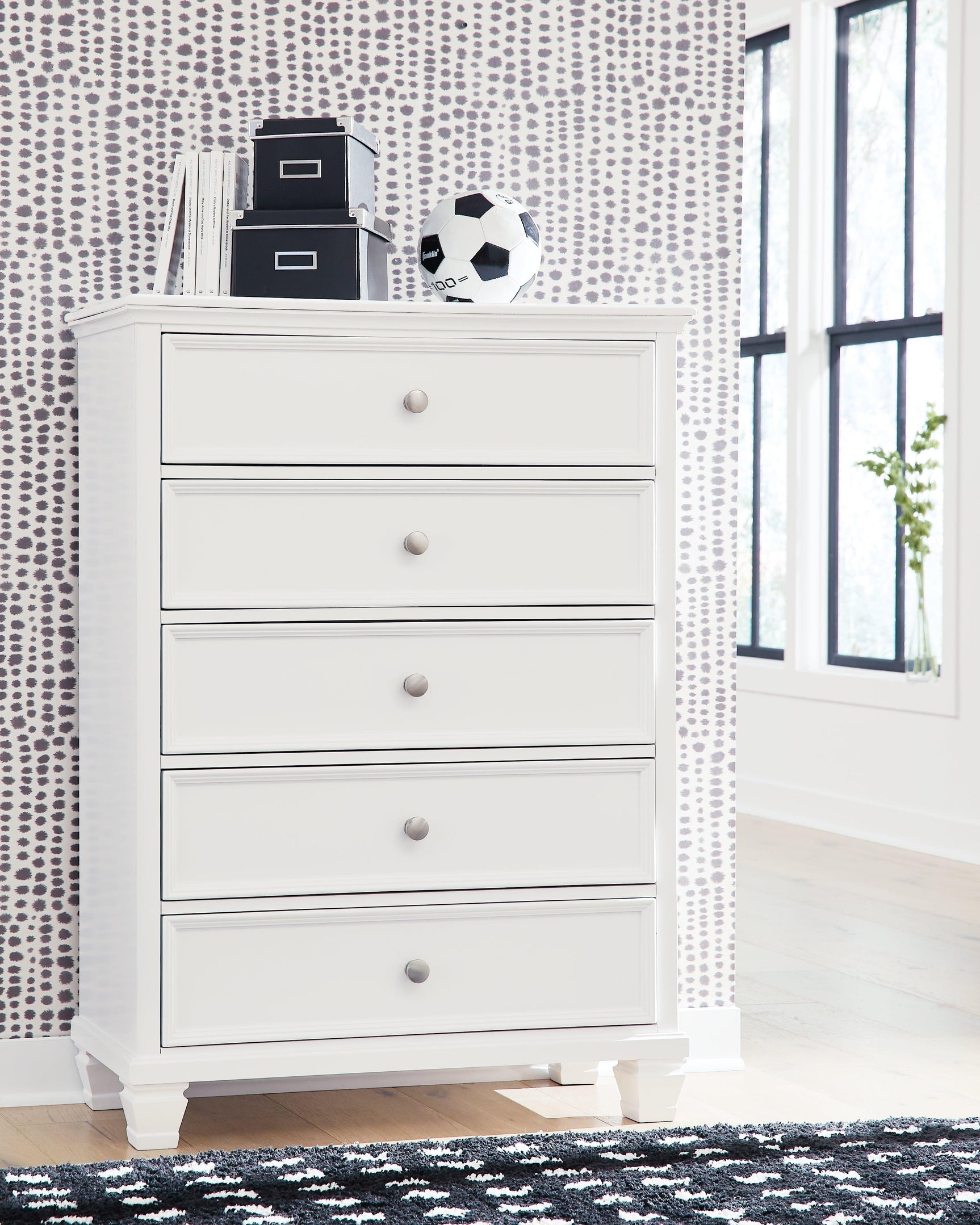 Fortman White Chest in youth room setup