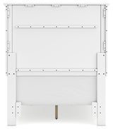 Fortman White Twin Panel Bed alternative side angle