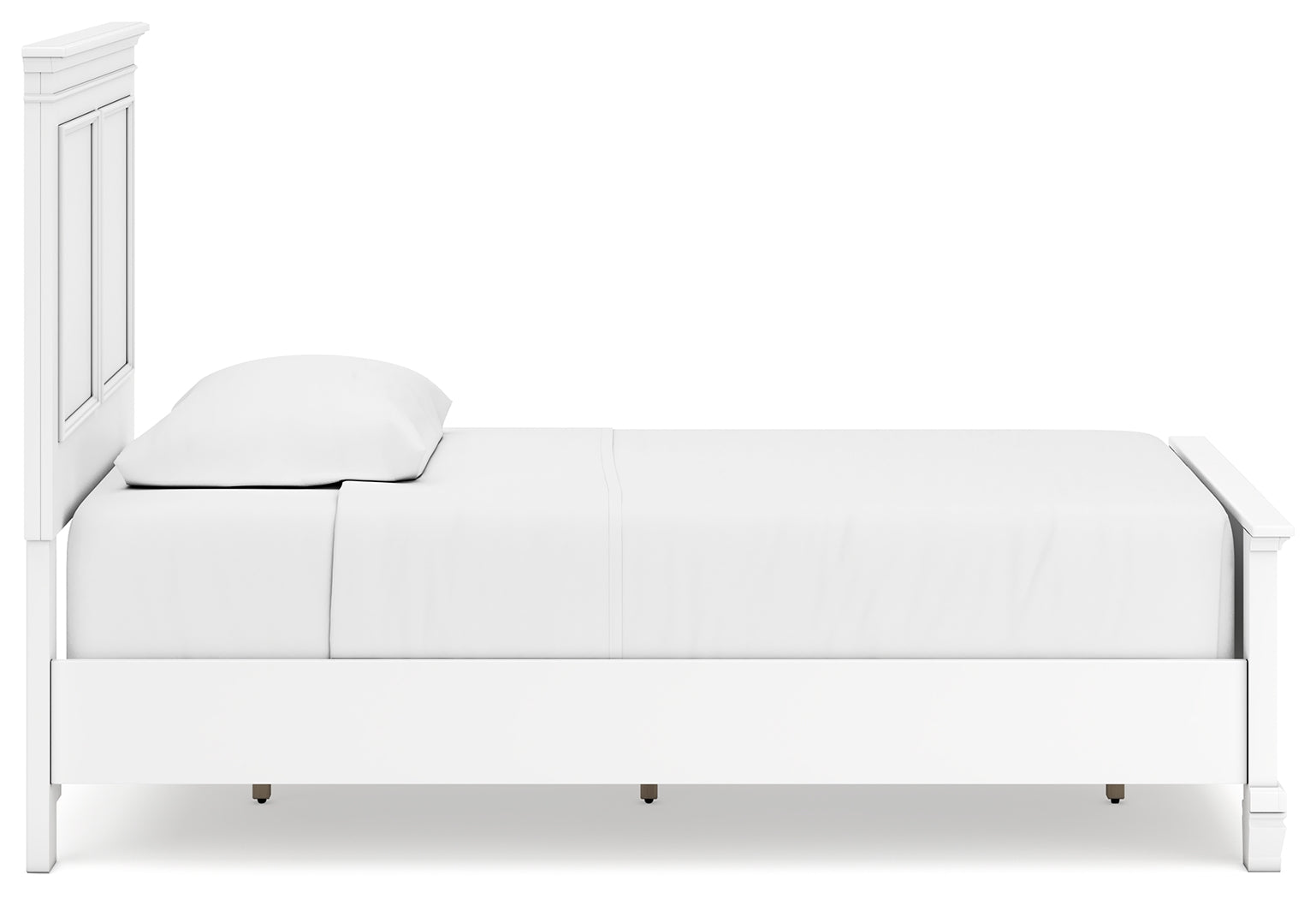 Fortman White Twin Panel Bed back view