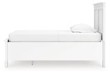 Side angle highlighting storage drawer and slats