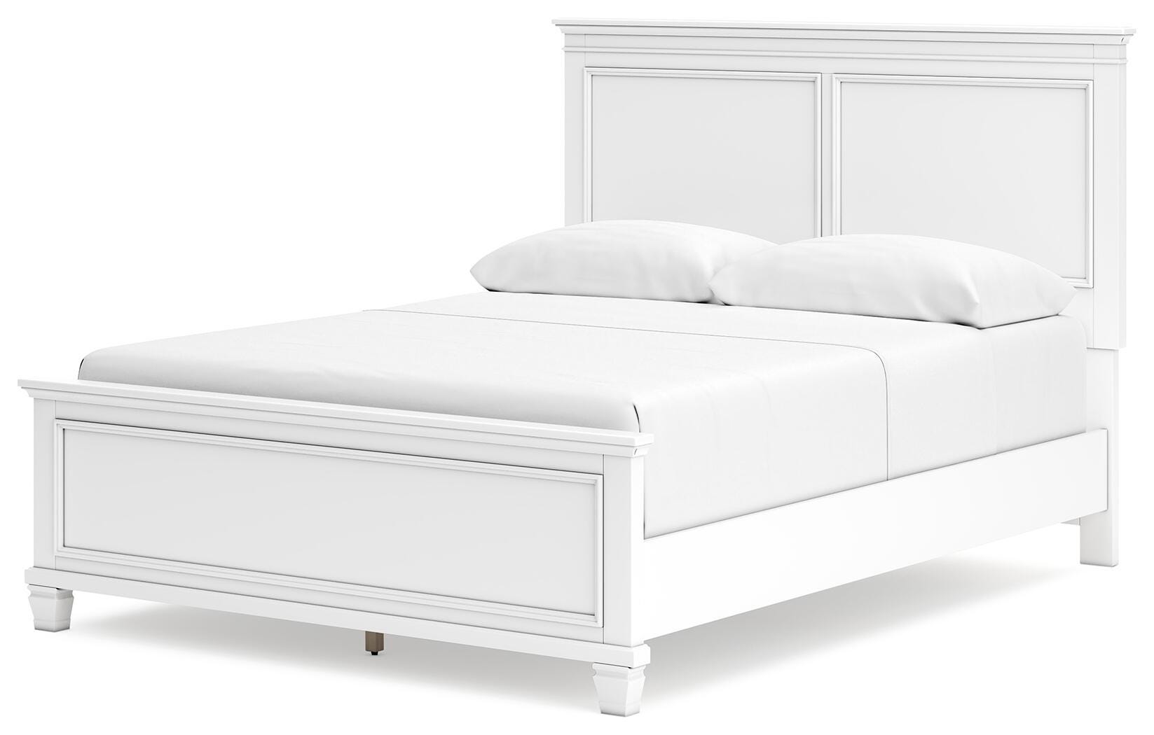 Fortman White Panel Bedroom Set angled view