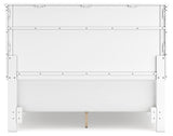 Fortman White Queen Panel Bed rear view