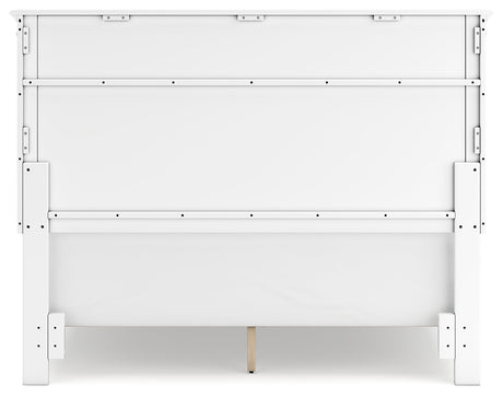 Fortman White Queen Panel Bed rear view