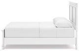 Fortman White Queen Panel Bed side alternative view