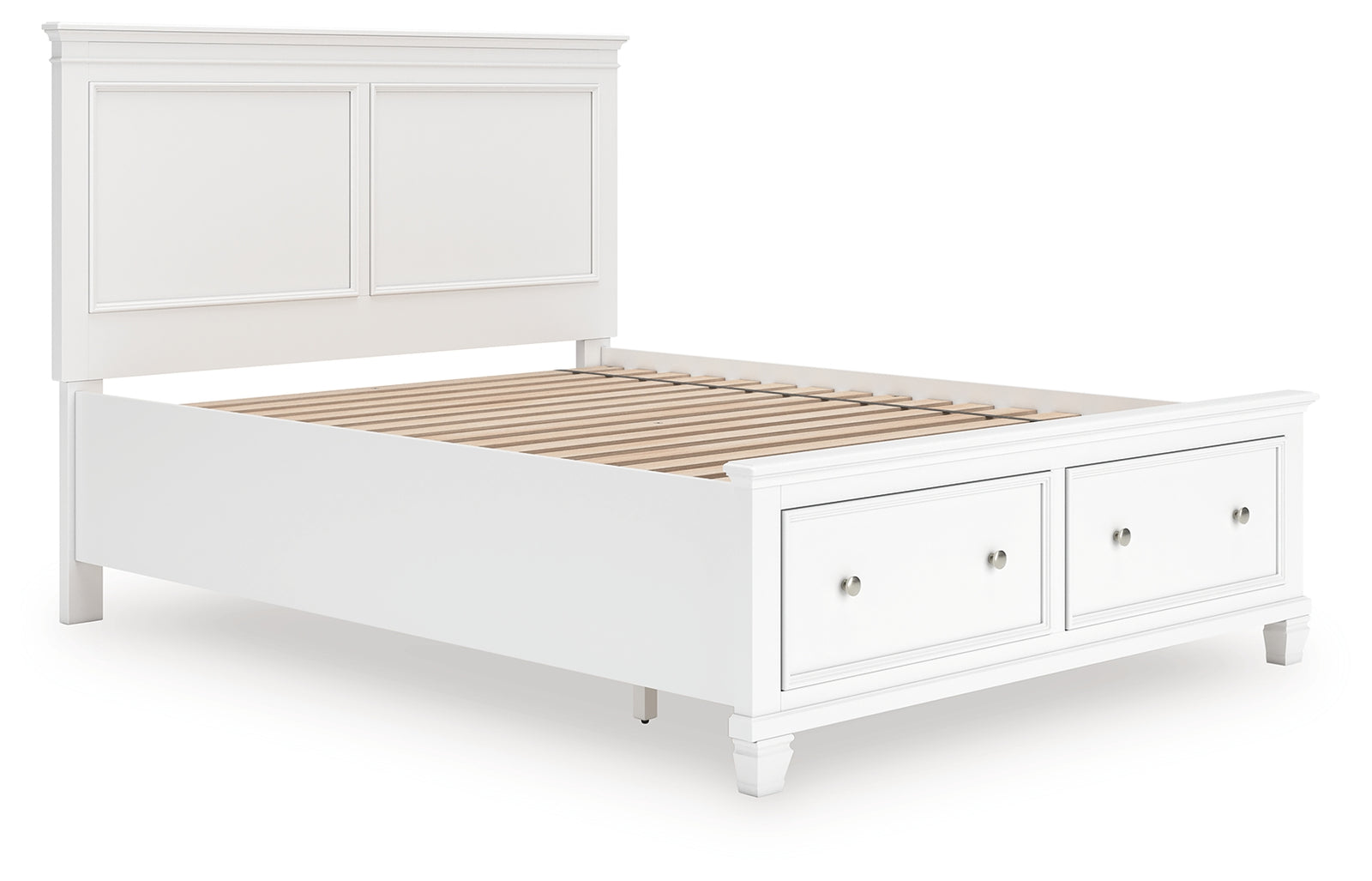 Fortman White Queen Panel Storage Bed
