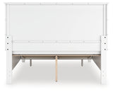 Back view of Fortman White Queen Panel Storage Bed