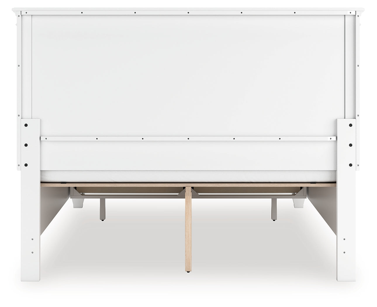 Back view of Fortman White Queen Panel Storage Bed