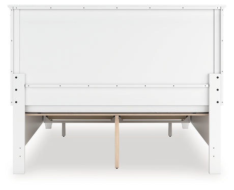 Back view of Fortman White Queen Panel Storage Bed