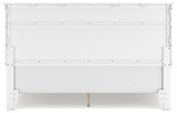 Fortman White King Panel Bed back view