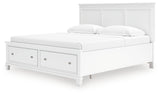 Side view of Fortman King Panel Storage Bed