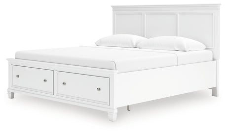 Side view of Fortman King Panel Storage Bed