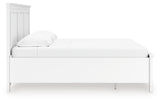 Back view of Fortman White King Panel Bed