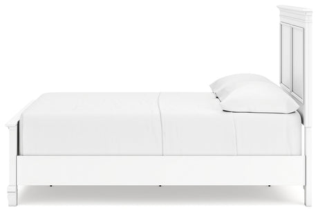 Fortman White Full Panel Bed side alternative view