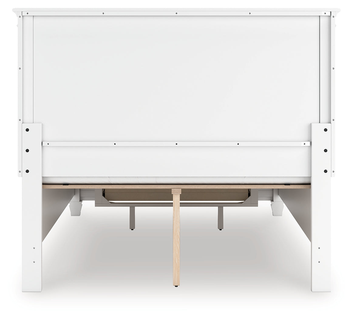 Back view of Fortman full panel storage bed