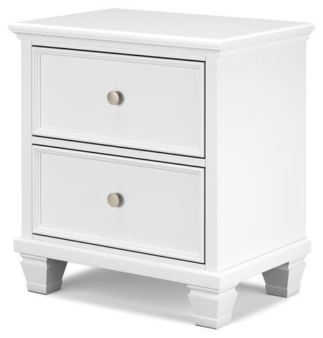 Fortman White Panel Bedroom Set angled view