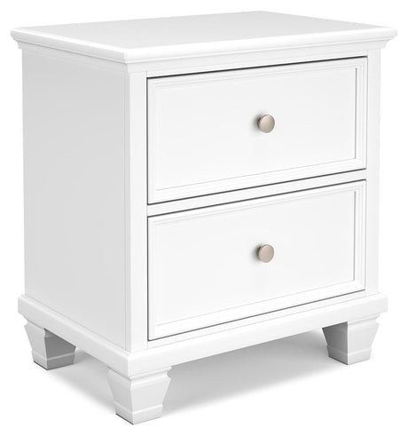 Fortman White Panel Bedroom Set angled view