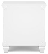 Fortman White Nightstand back view