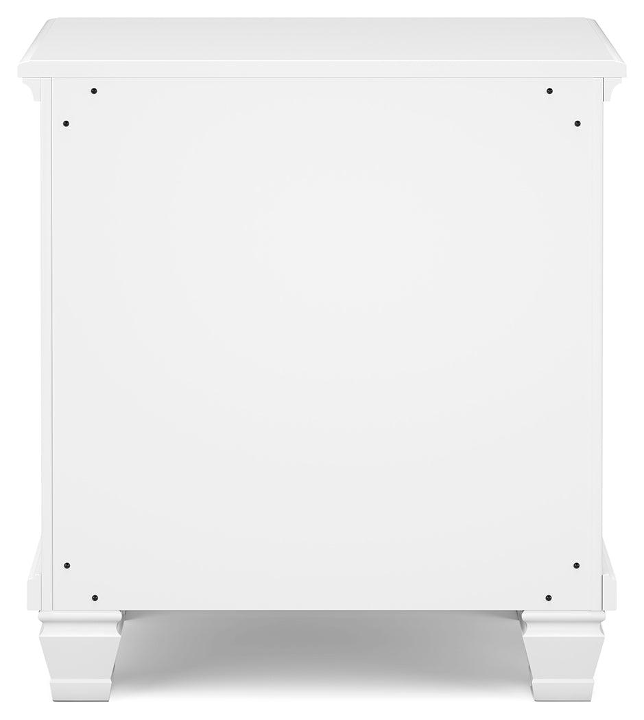 Fortman White Nightstand back view