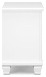 Fortman White Nightstand side alternate angle