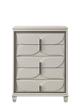 Hayma nightstand in Mysterious Gold finish, front view