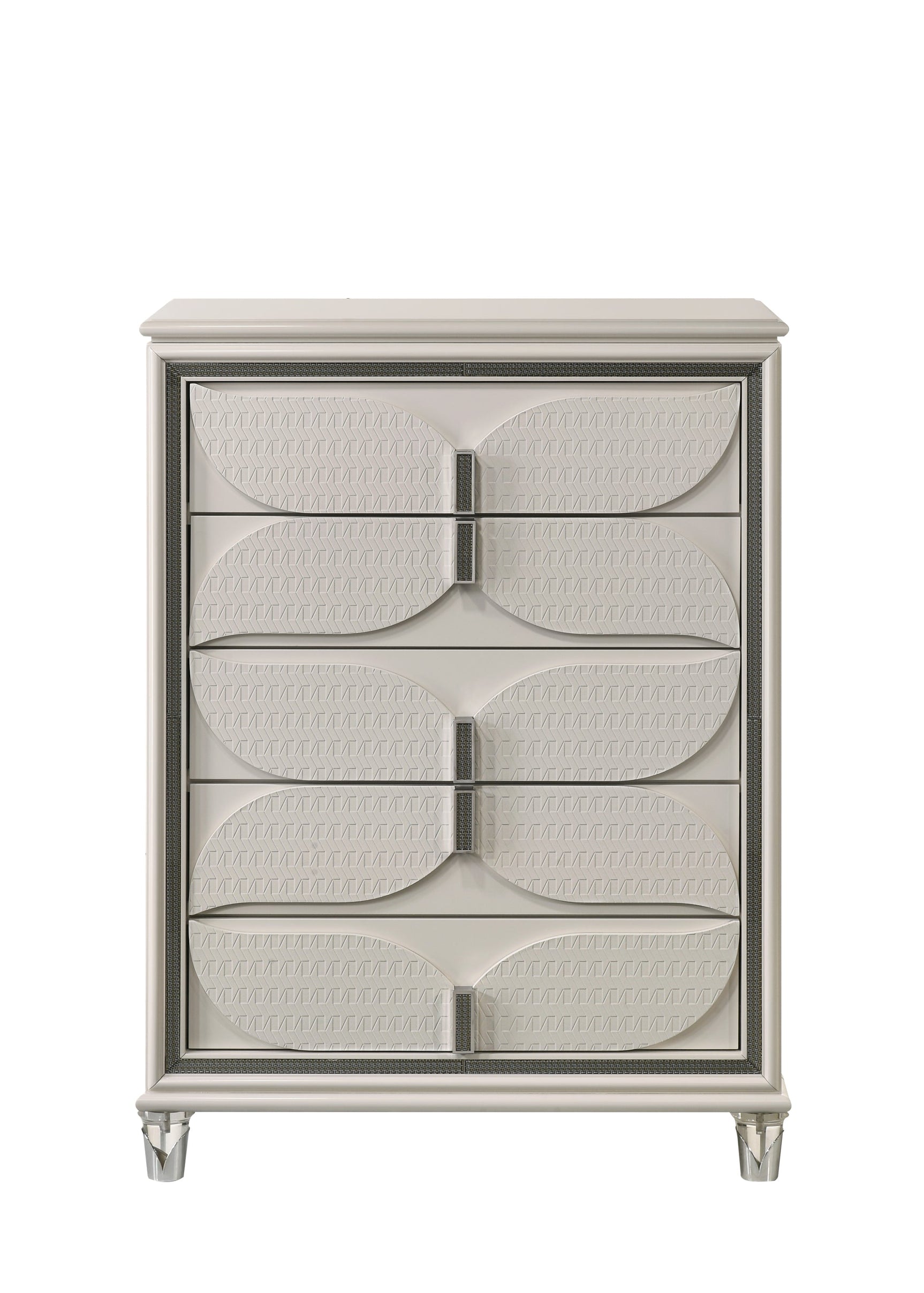 Hayma nightstand in Mysterious Gold finish, front view