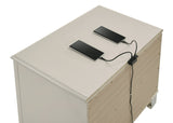 Hayma nightstand in Mysterious Gold finish, front view