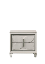 Nightstand showing storage and connectivity features