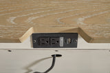Shaybrock Nightstand with USB charging ports closeup
