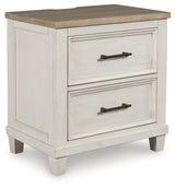 Shaybrock Nightstand angled closed drawers