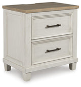 Shaybrock Antique White Panel Bedroom Set angled view
