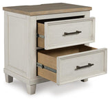 Shaybrock Antique White Panel Bedroom Set angled view