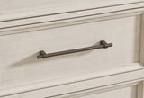 Dark bronze bar pull handle detail