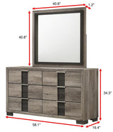 Rangley Gray 5-drawer Chest paired with Rangley dresser and nightstand