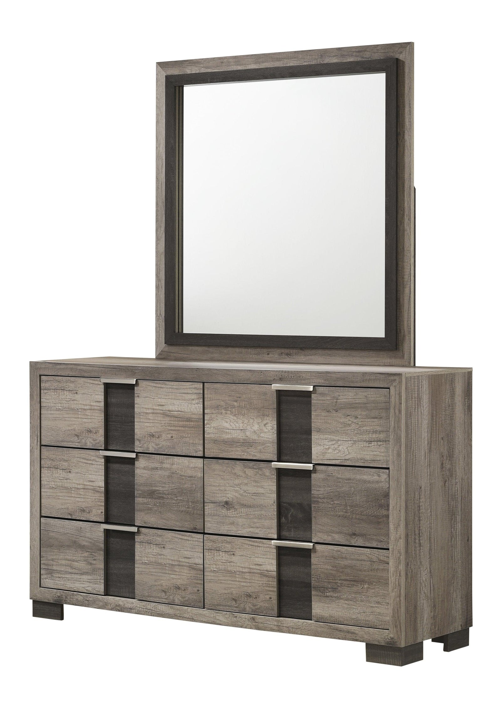 side view of Rangley Light Brown Panel Bedroom Set bed