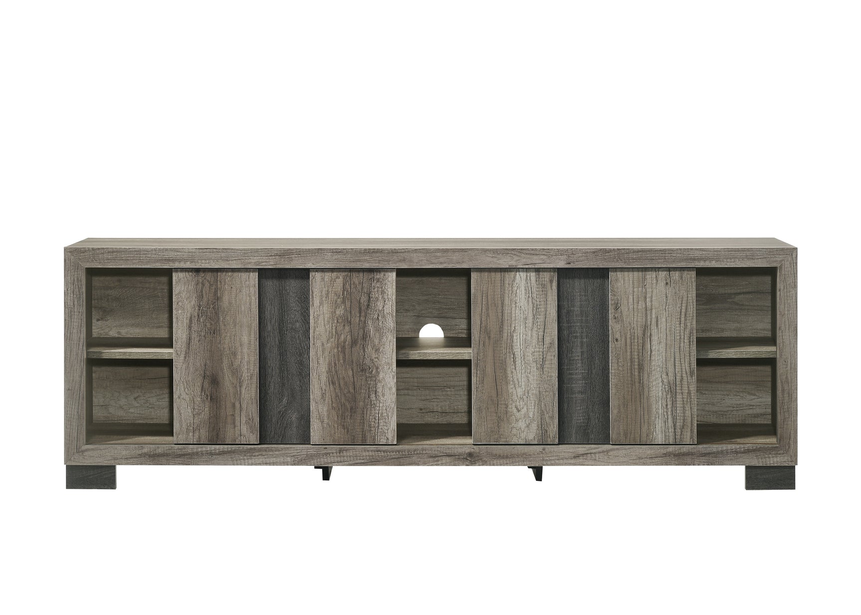 Rangley Gray TV Stand detailed hardware view