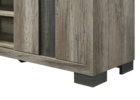 Rangley Gray TV Stand storage compartments