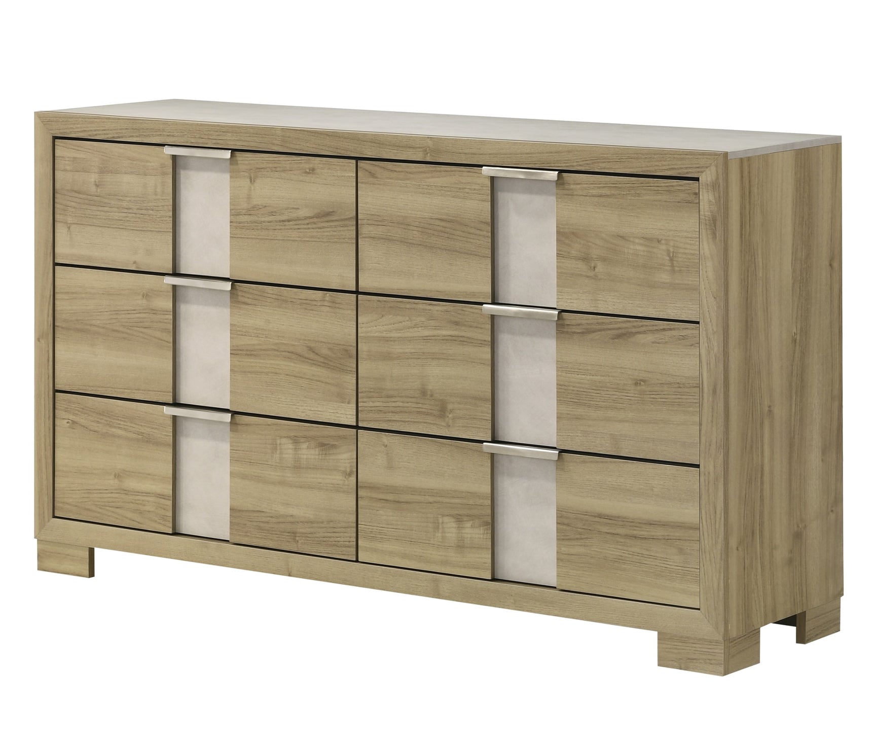 Rangley Driftwood LED Panel Bedroom Set - Queen & King Options dresser by Crownmark | Decor Furniture